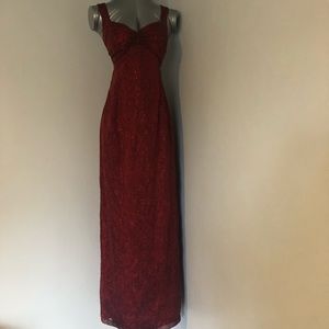 Red snake skin print dress with sparkle